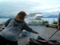 Burn wood chip and make a wish:
" Just hoping I make the weigh limit for the Helicopter tour...!!!"
