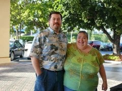 My husband and I in Miami before the cruise.