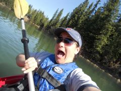 Trying a little kayaking!