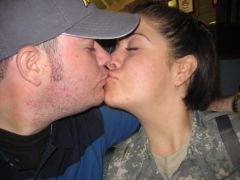 Last kiss good bye before boarding <3