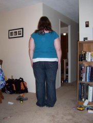 me in my jeas from the back