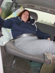 me sleeping on the way down