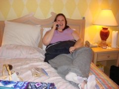 me talking on the phone to christy