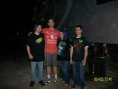 cousin won the singing audition to sing with Weezer so we got to meet some of the guys in Weezer lol