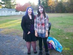 me and my friend before we went to zombie walk
i have not lost anything in forever, gahh i look horrible, but i do have a goal to loase 45-50 pounds in 5 months