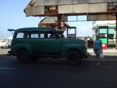 Candice and old Station Wagon