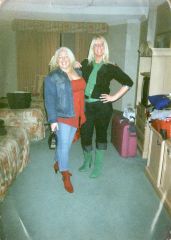 Karren In denim with friend