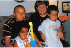 Me hiding behind my kids again! I probably weighed about 260ish in this picture.