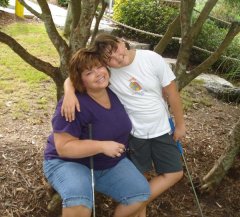 My daughter and I at miniature golf.  My last "FAT" Beach Trip - September, 2008