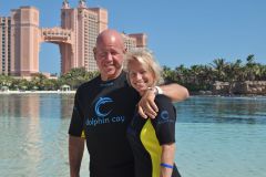 Me and my Wife - swimming with Dolphins