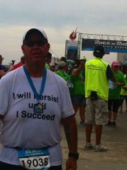 Exhausted 13.1 Miles Later