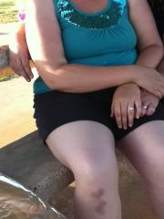 April, 223 pounds