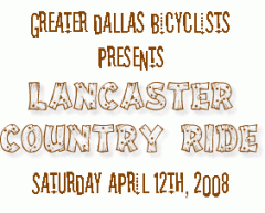 The Lancaster Country Ride was April 12, 2008.  I signed up for the longest route...63 miles.  At the third rest stop I had to ask...."are all 63 miles UPHILL?!?!?"

It was sheer torture for my legs!  I was not prepared for it mentally or phys