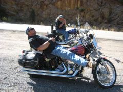 taking nap  after long ride in Colorado