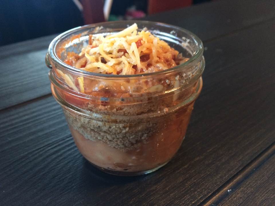 Layered Mexican in a Mason Jar (Purée)
