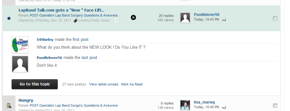 LapBand Talk.com gets a "New " Face Lift..
