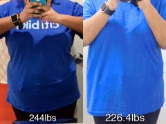 244lbs / 226.4lbs