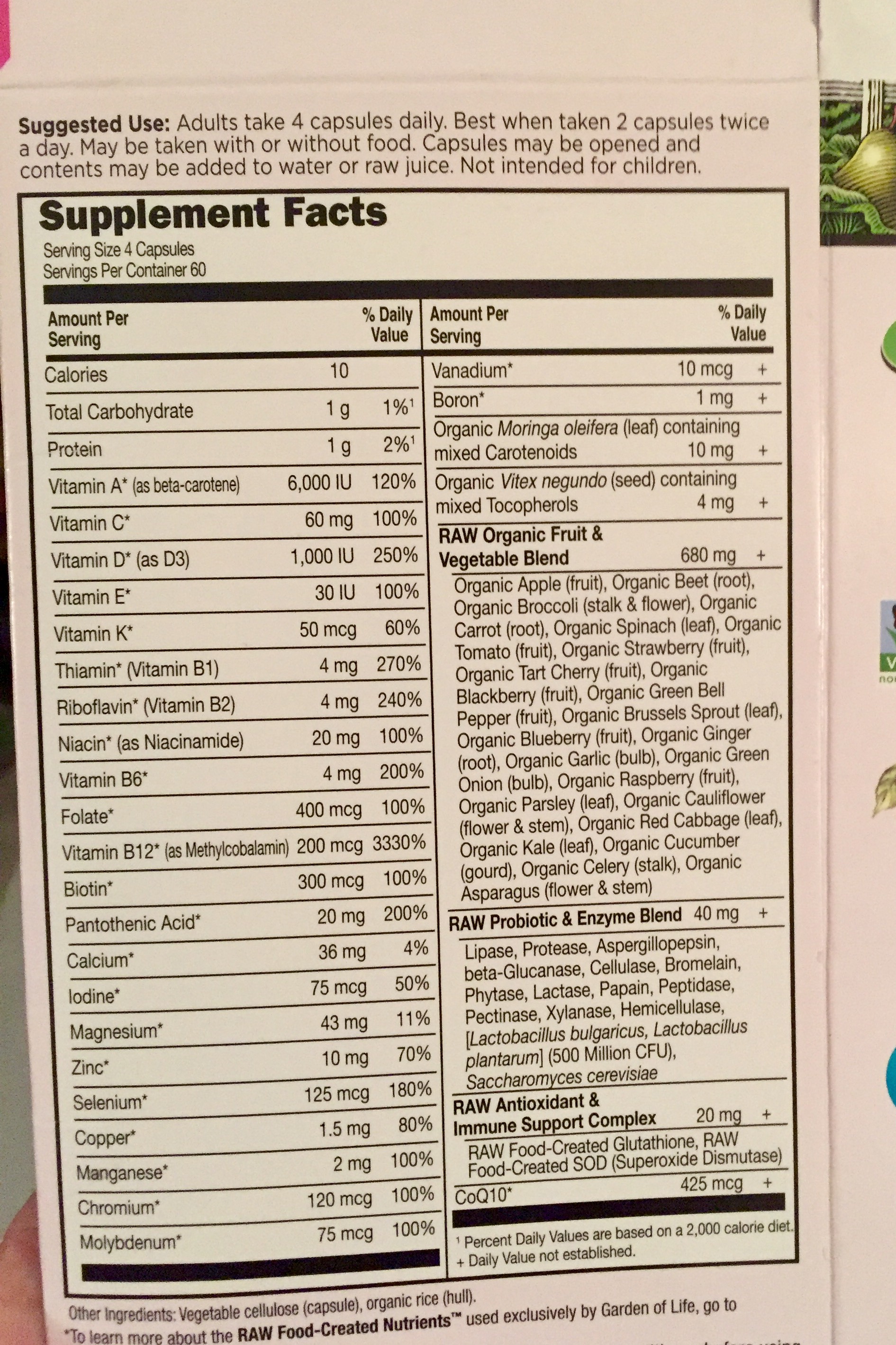 My Pre Op Vitamins and Minerals? Converting to Post op...