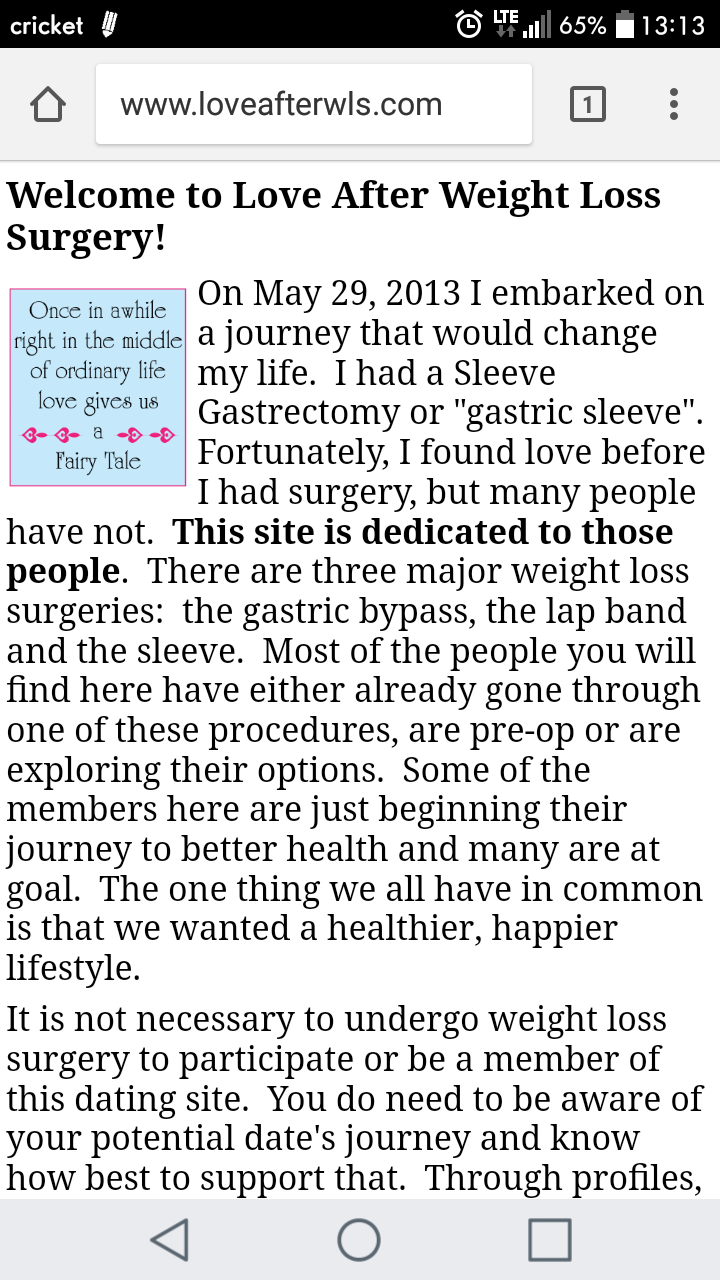 New Dating Site for Bariatric Patients!