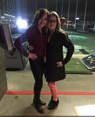 Left (brunette) - Before 220lbs, After 120lbs